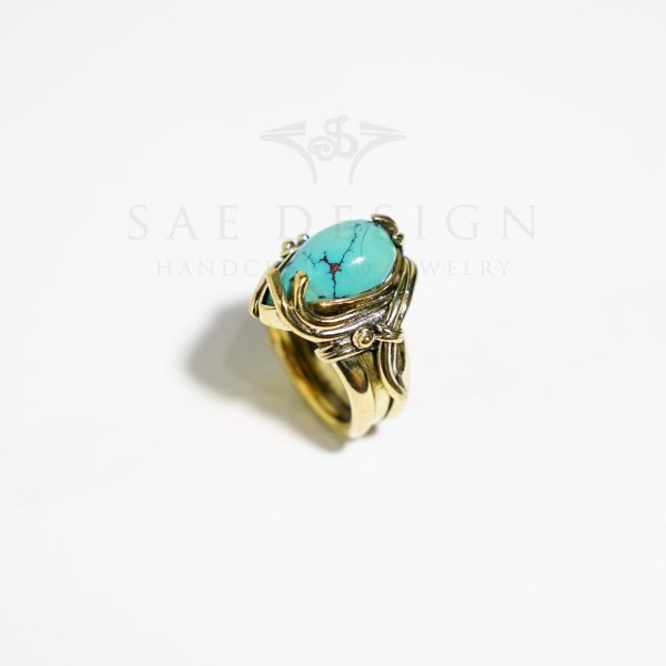 Turquoise Line Ring