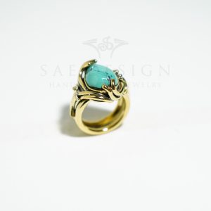 SAE-132 Turquoise Line Ring